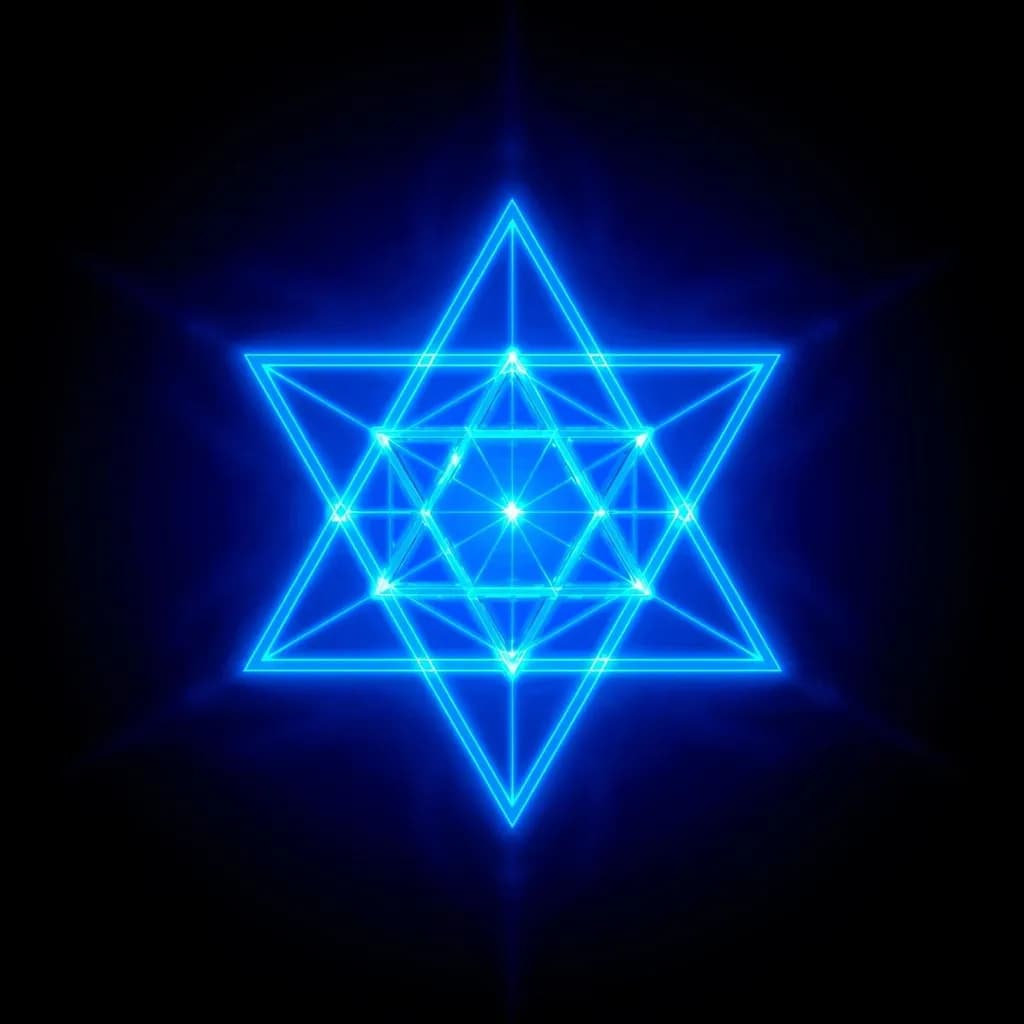 Blue Merkaba Geometry