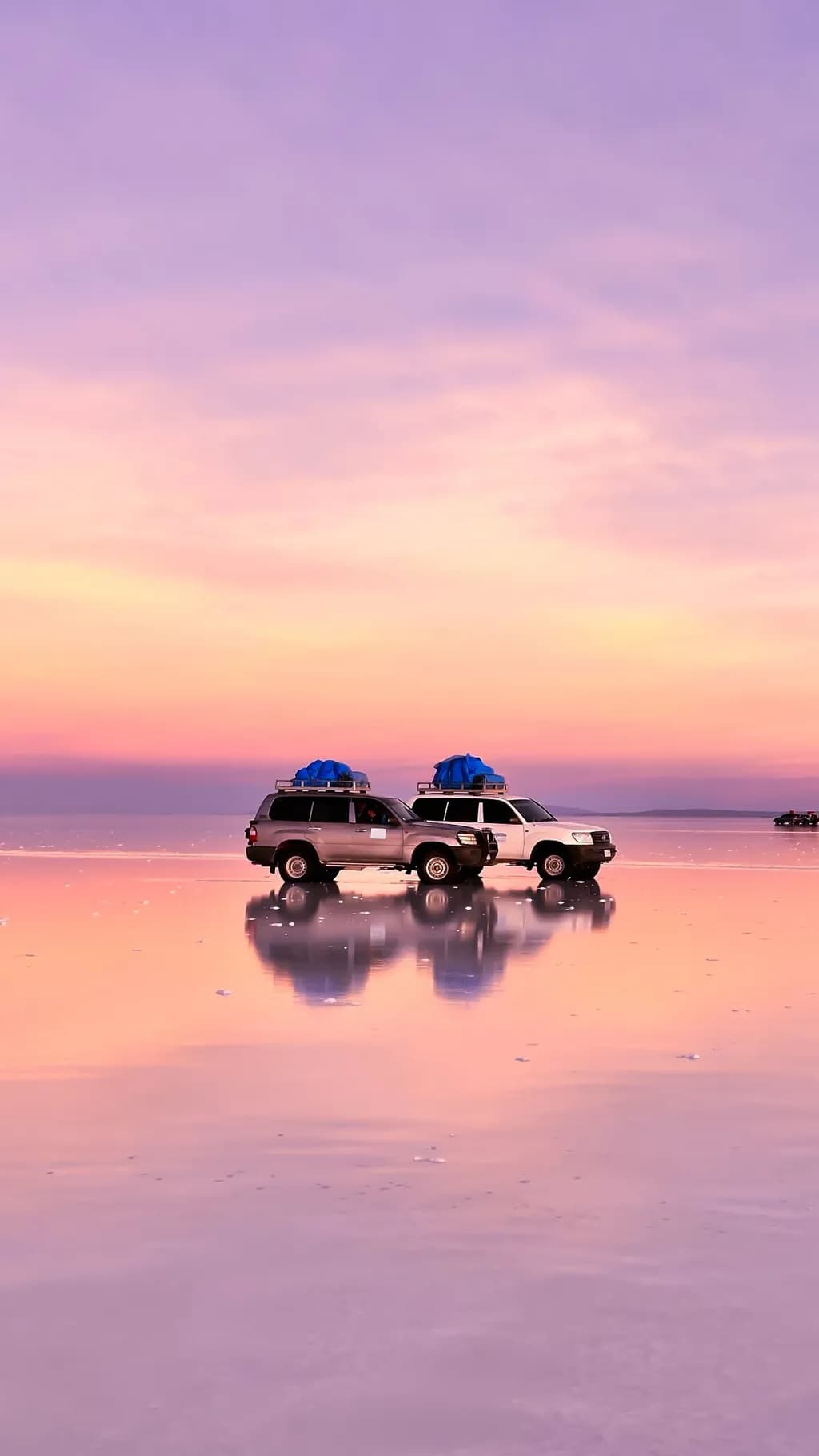 Sunset Reflection Cars