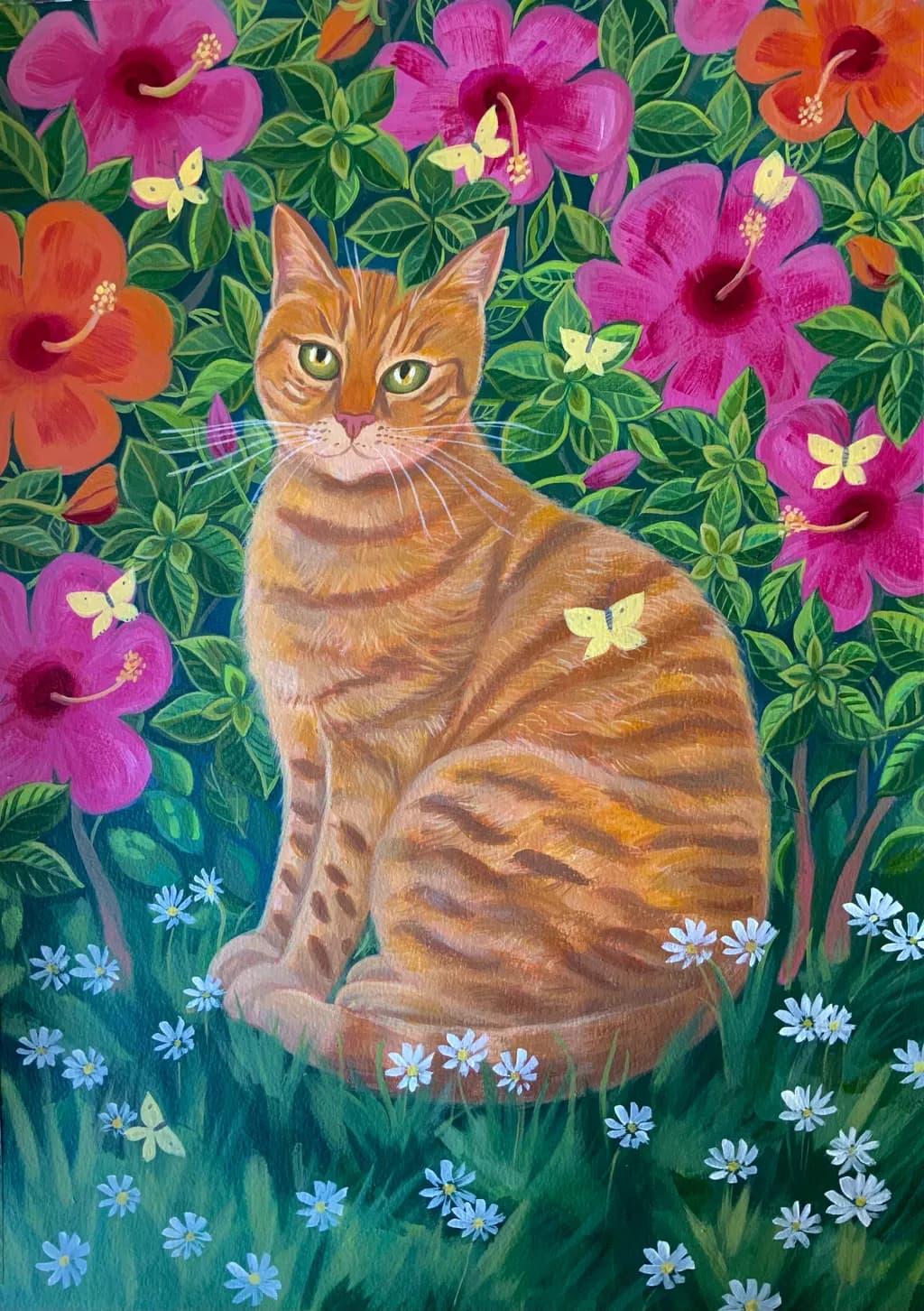 Butterfly Garden Cat