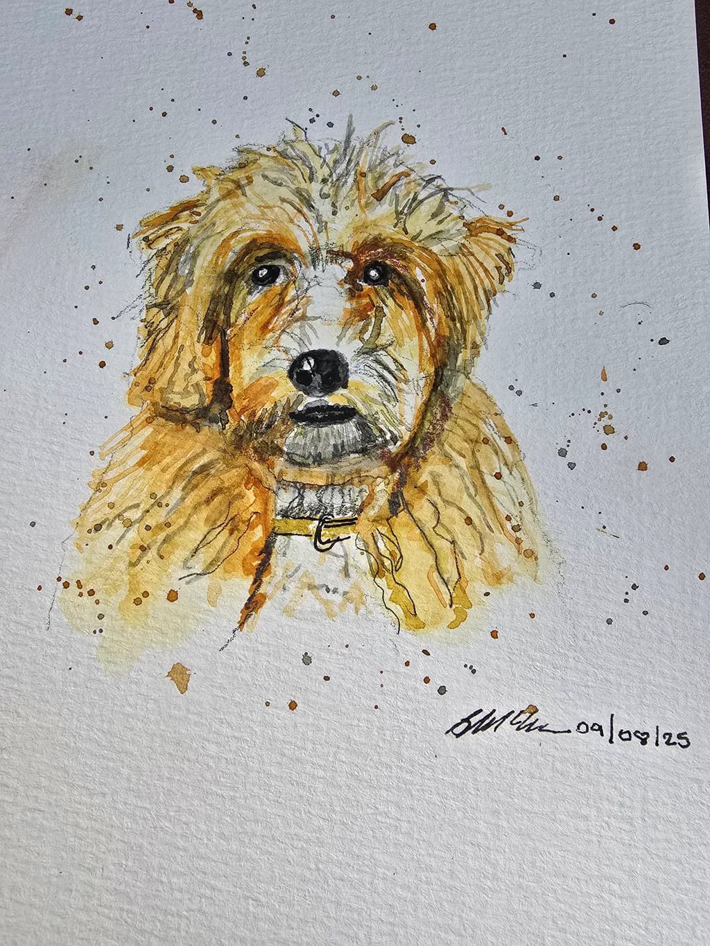 Golden Canine Portrait