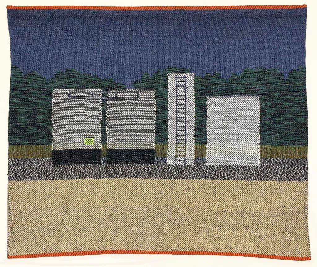 Urban Echoes: A Geometric Tapestry of Color and Structure in Abstract Landscape Artistry