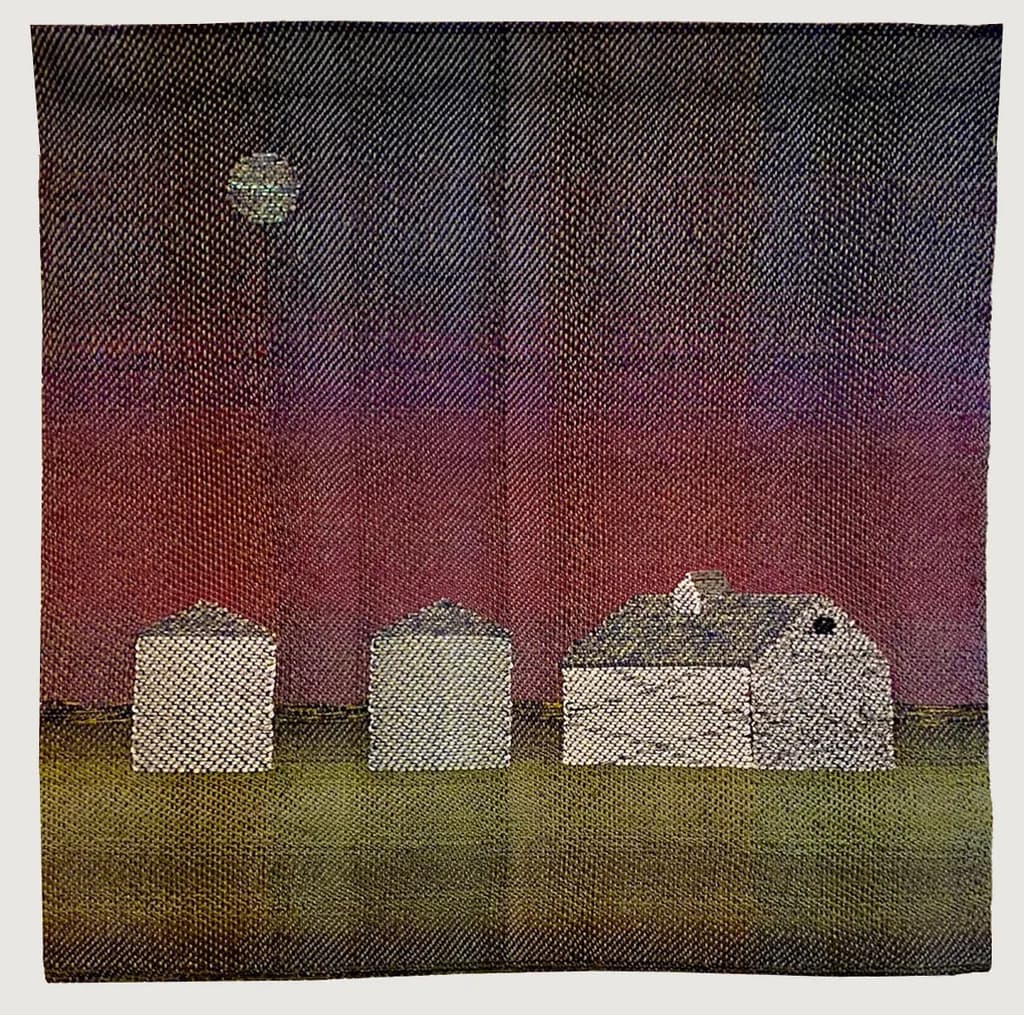 Moonlit Echoes: An Abstract Landscape of Textured Serenity
