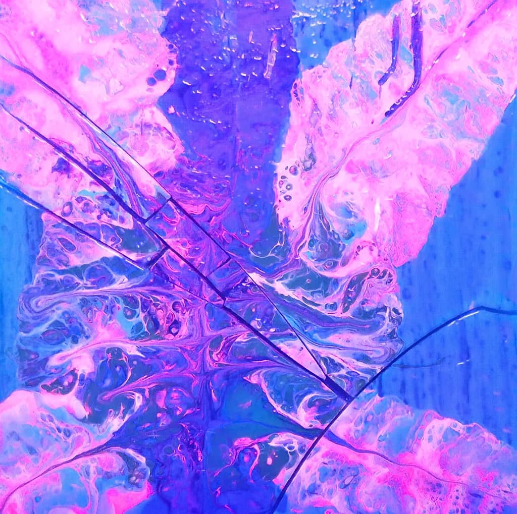 Vibrant Waves of Color: An Acrylic Journey Through Fluidity and Light