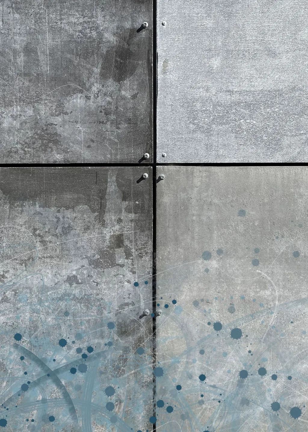 Gray and Blue Composition