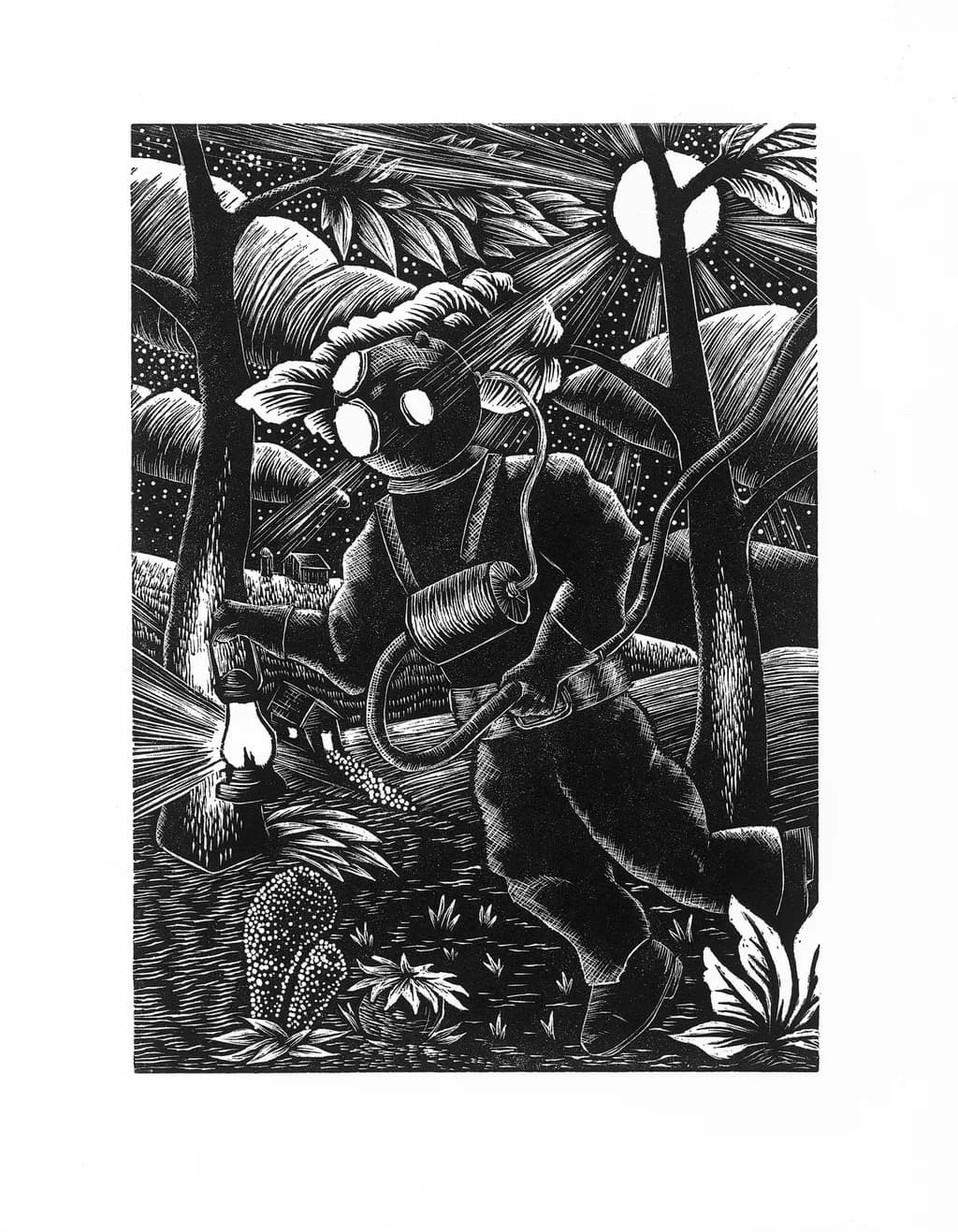 Diver in Moonlight
