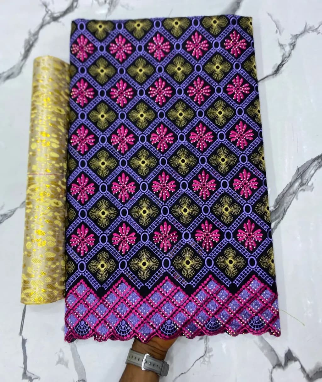 Diamond Blossom Lace Fabric