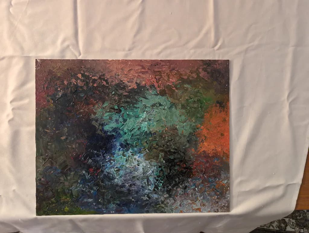 Vibrant Whispers: An Abstract Journey Through Color and Texture