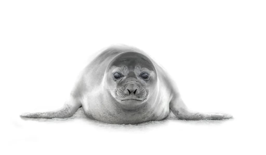 Gentle Gaze: A Moment with the Harbor Seal on a Serene Winter's Day
