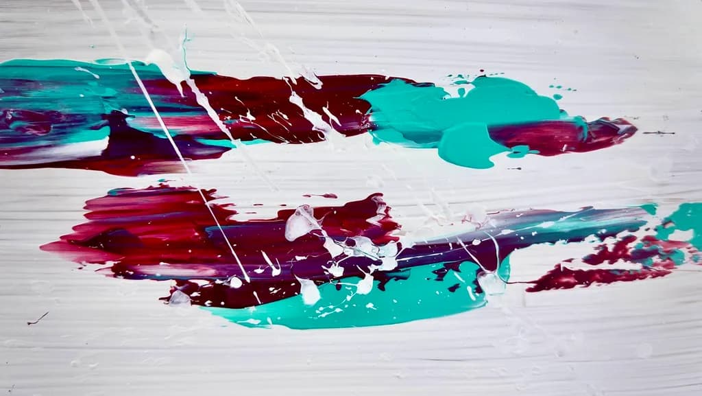 Rush of Aqua and Crimson
