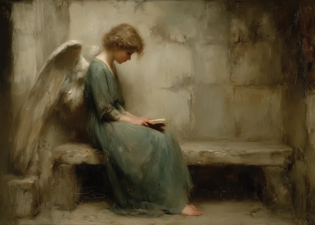 Guardian Angel with Book