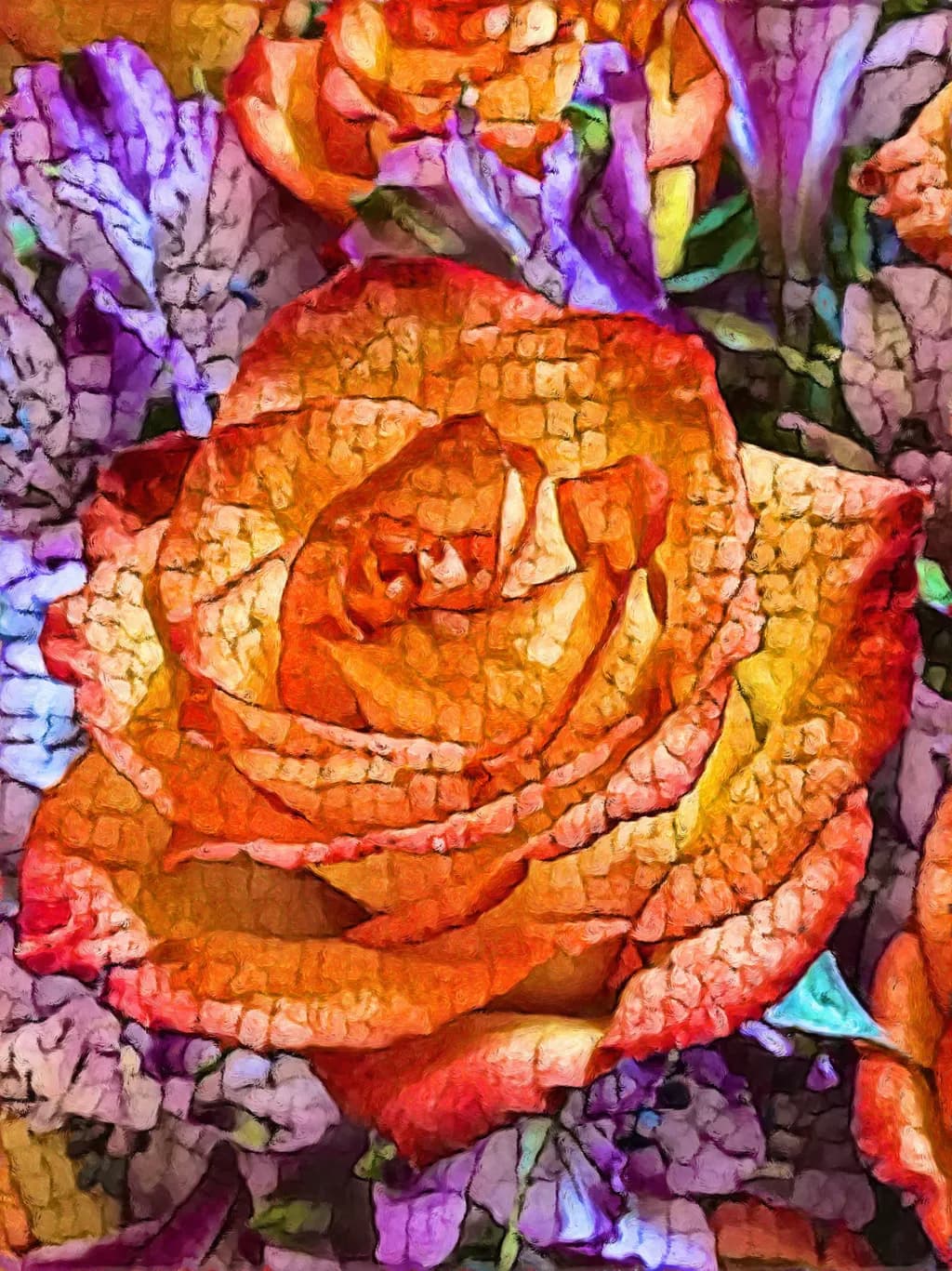 Orange Rose Bloom