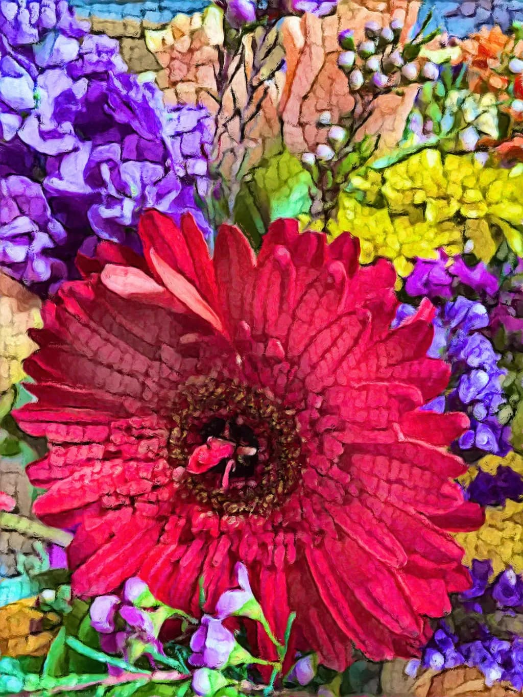 Red Flower Burst