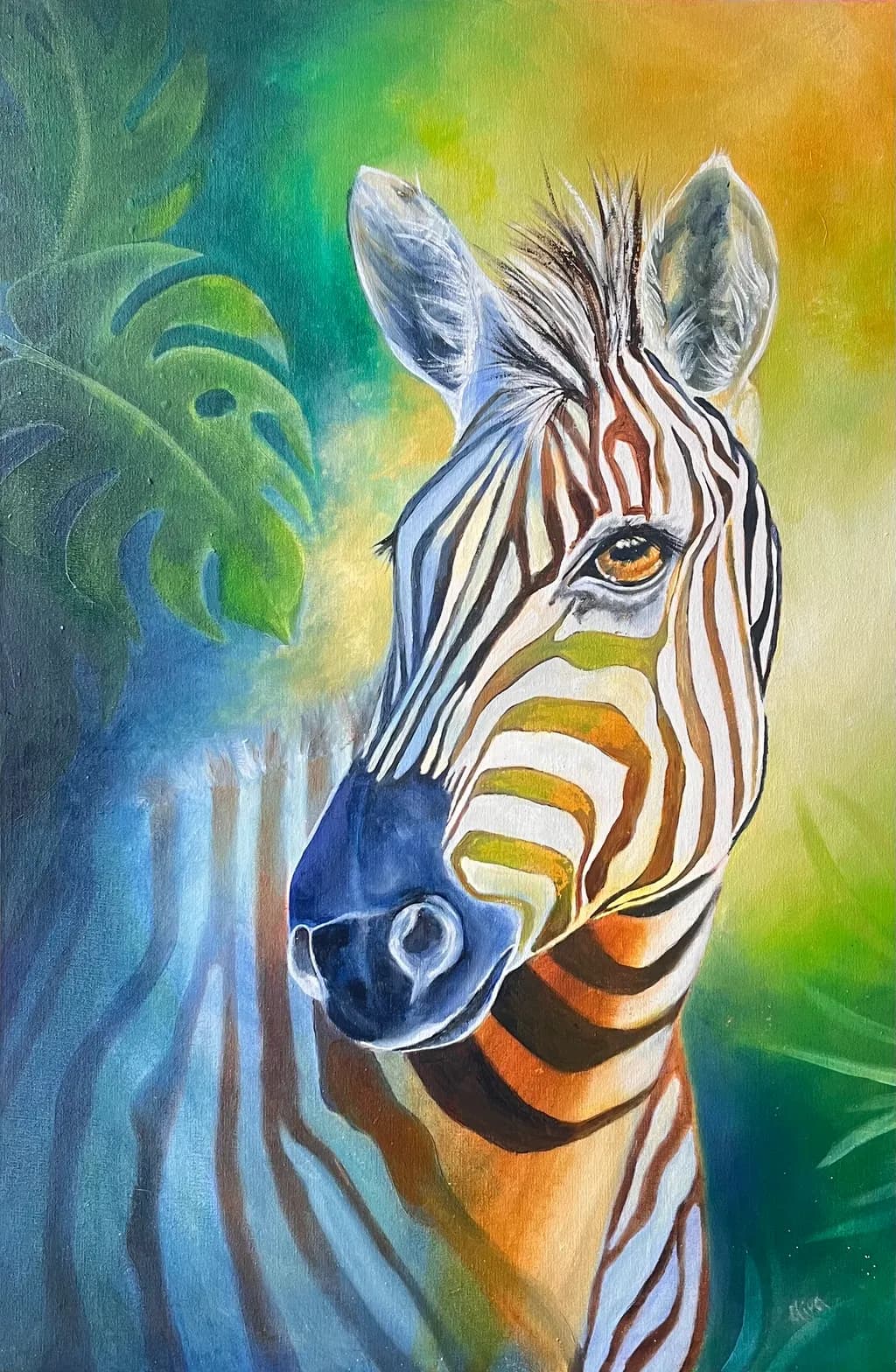 Zebra in Jungle Light