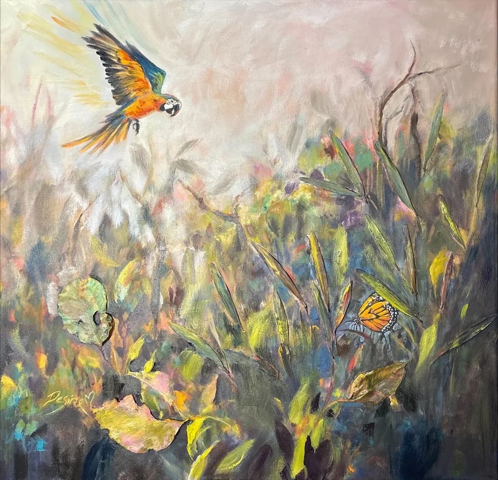 Vibrant Jungle Flight