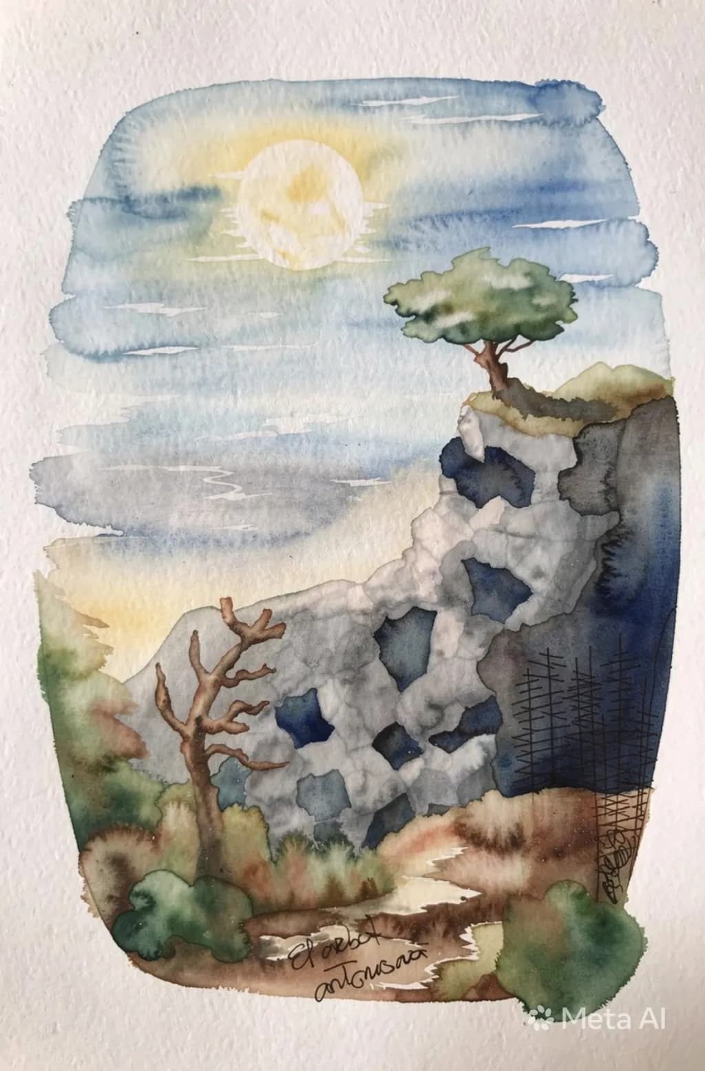 Cliffside Moonlight