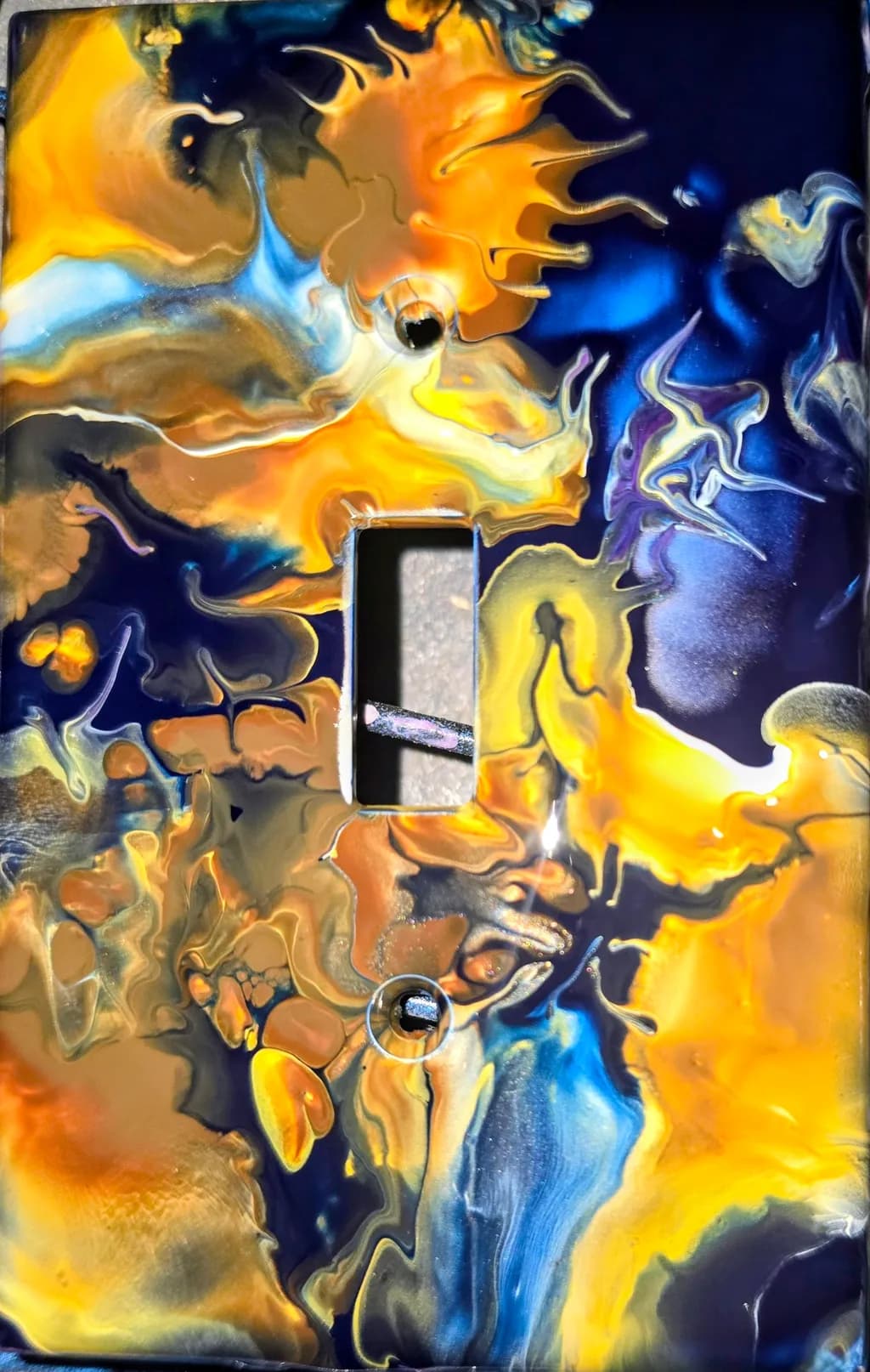 Fiery Blue Switchplate