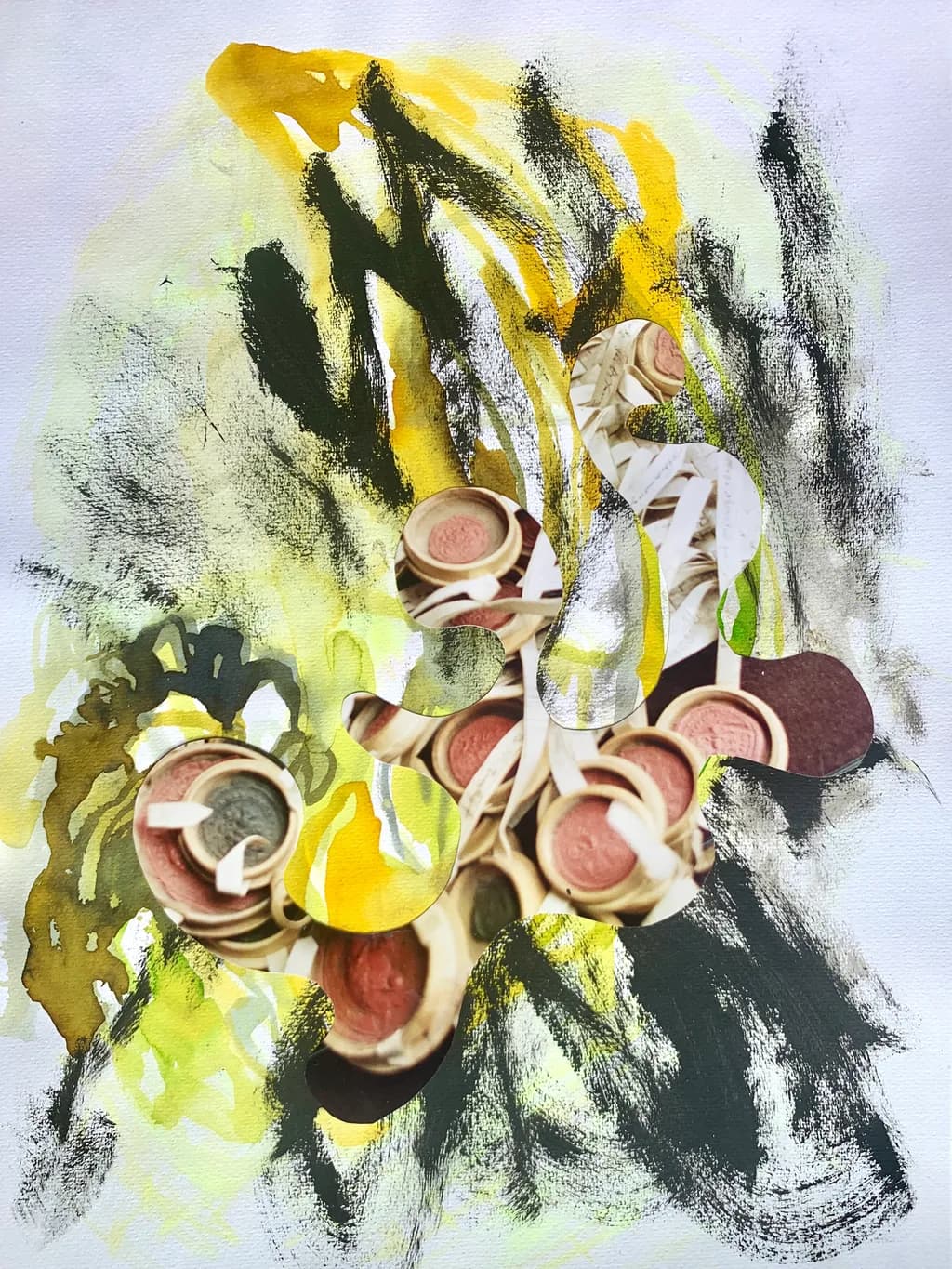 Textured Yellow Collage