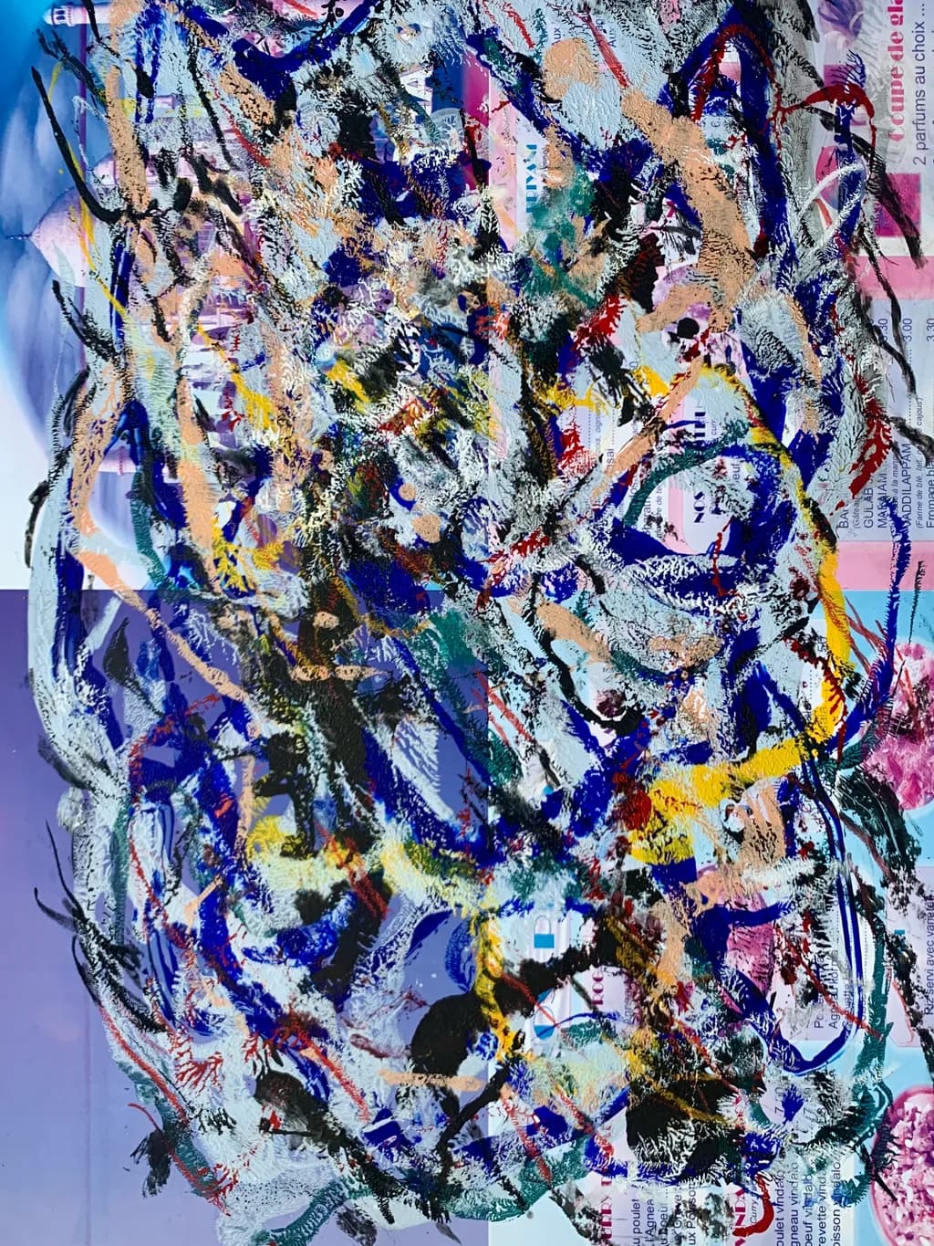 Vibrant Chaos: A Textured Journey Through Color and Emotion