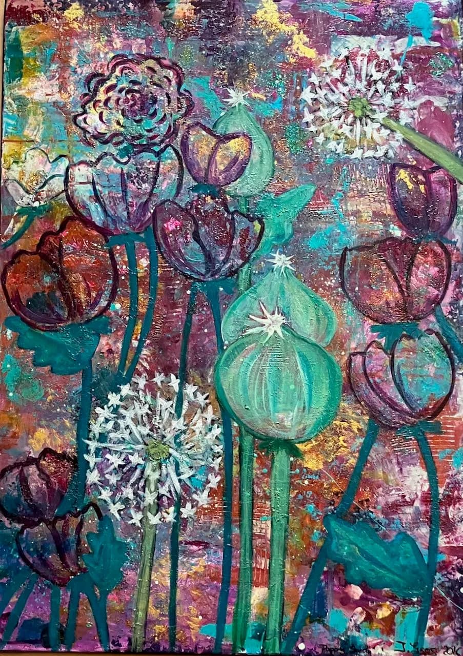 Vibrant Floral Symphony: An Abstract Celebration of Nature's Colors