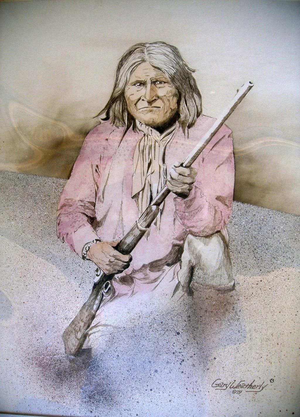 "Resilient Spirit: An Indigenous Portrait of Strength and Heritage"