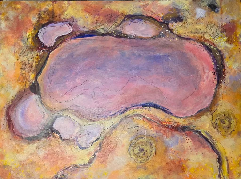 Whimsical Fluidity: An Abstract Journey Through Color and Texture