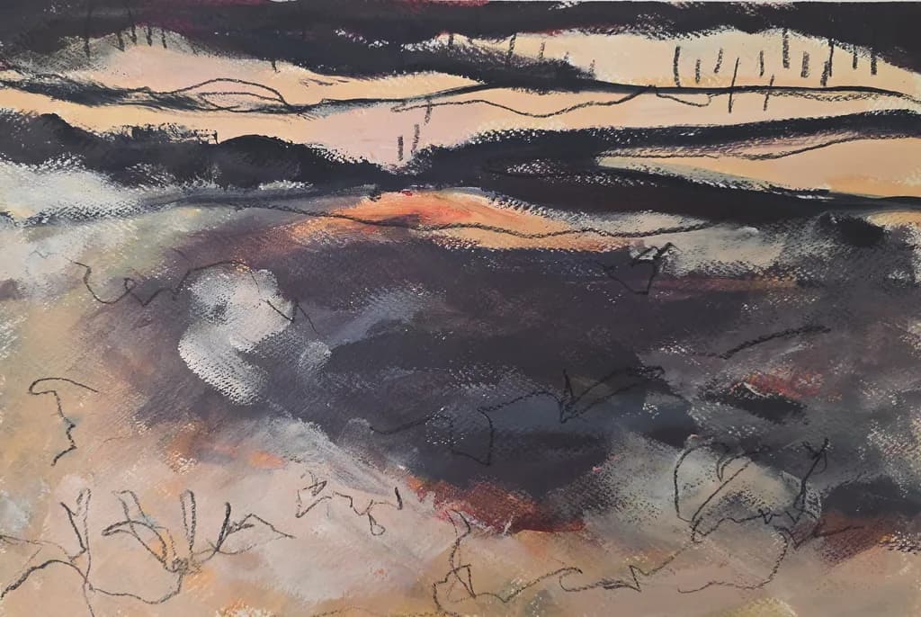 Whispers of the Abstract Landscape: A Dance of Color and Texture
