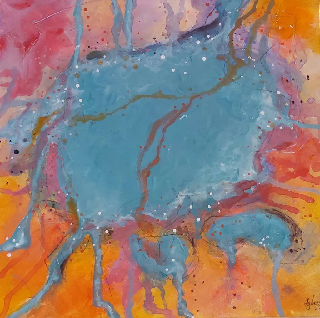 Vibrant Echoes: A Dance of Color and Emotion in Abstract Form
