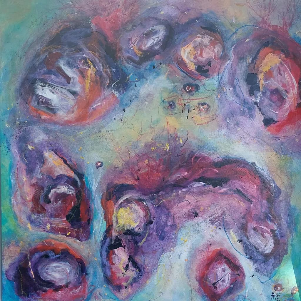 Whispers of Color: An Abstract Journey Through Organic Fluidity and Texture