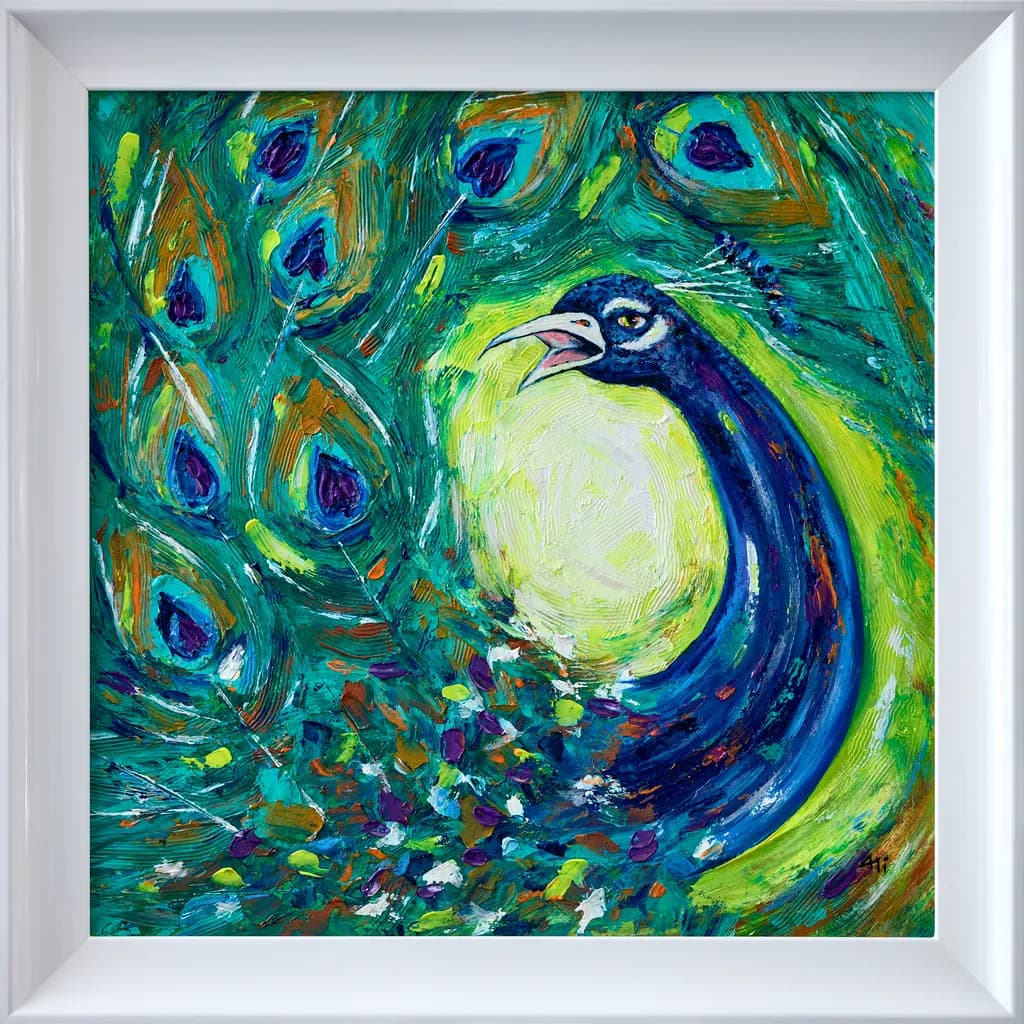 Textured Peacock Portrait