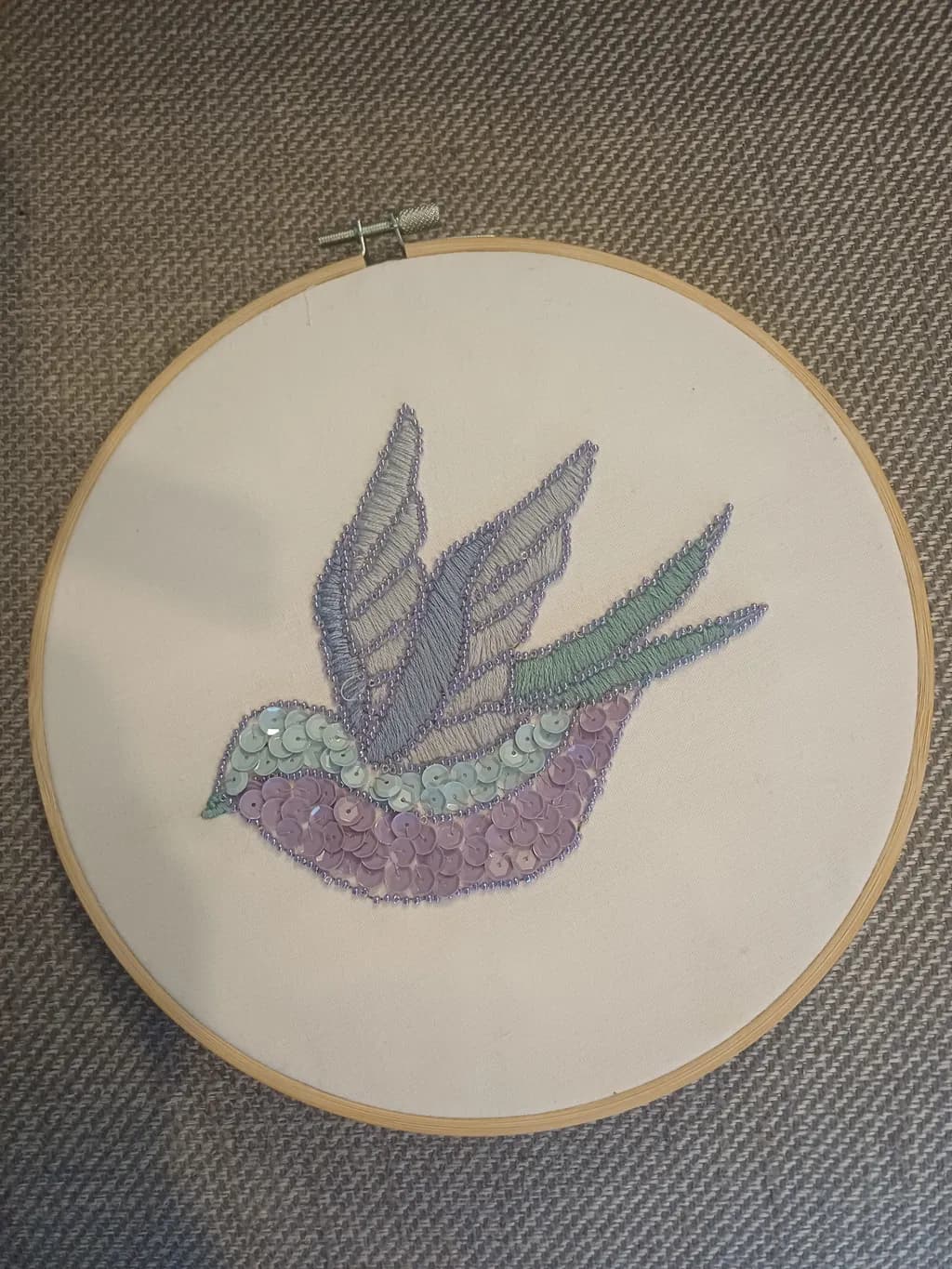 Lavender Sequin Bird
