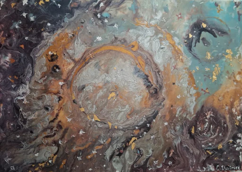 Celestial Whirl: A Cosmic Dance of Color and Light