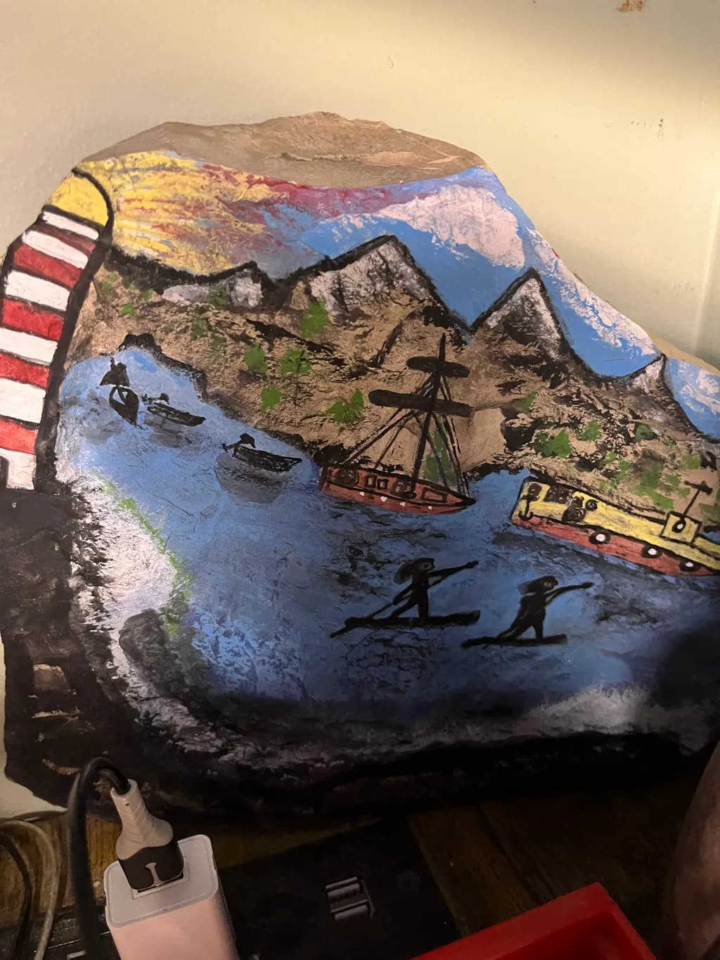 Mountain Harbor Scene