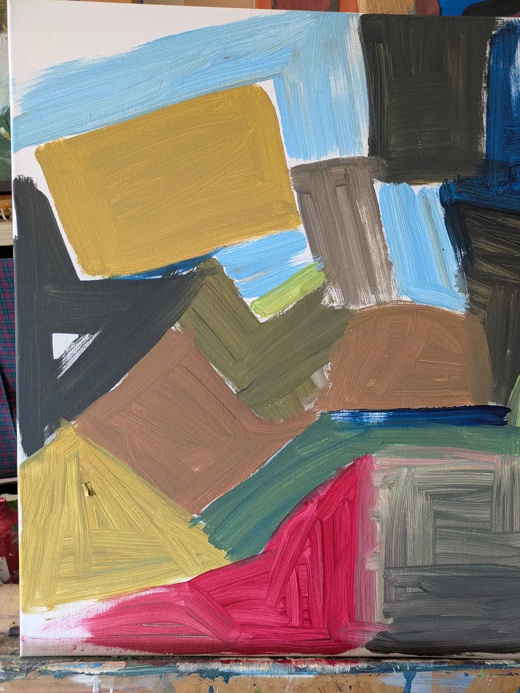 Vibrant Geometric Harmony: A Contemporary Abstract Exploration of Color and Form