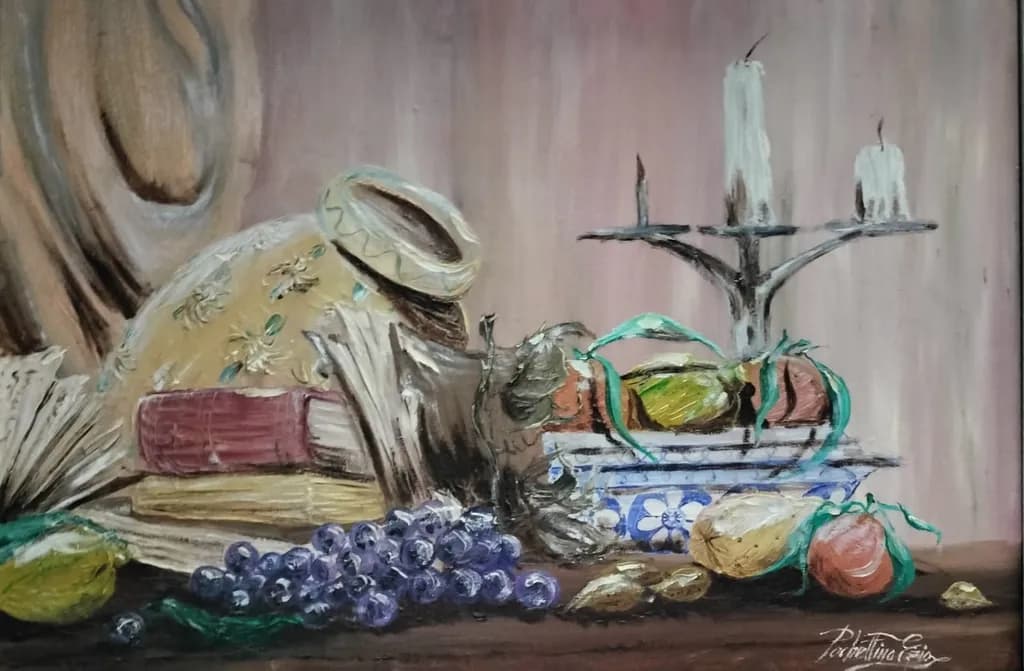 Still Life with Fruits and Candles