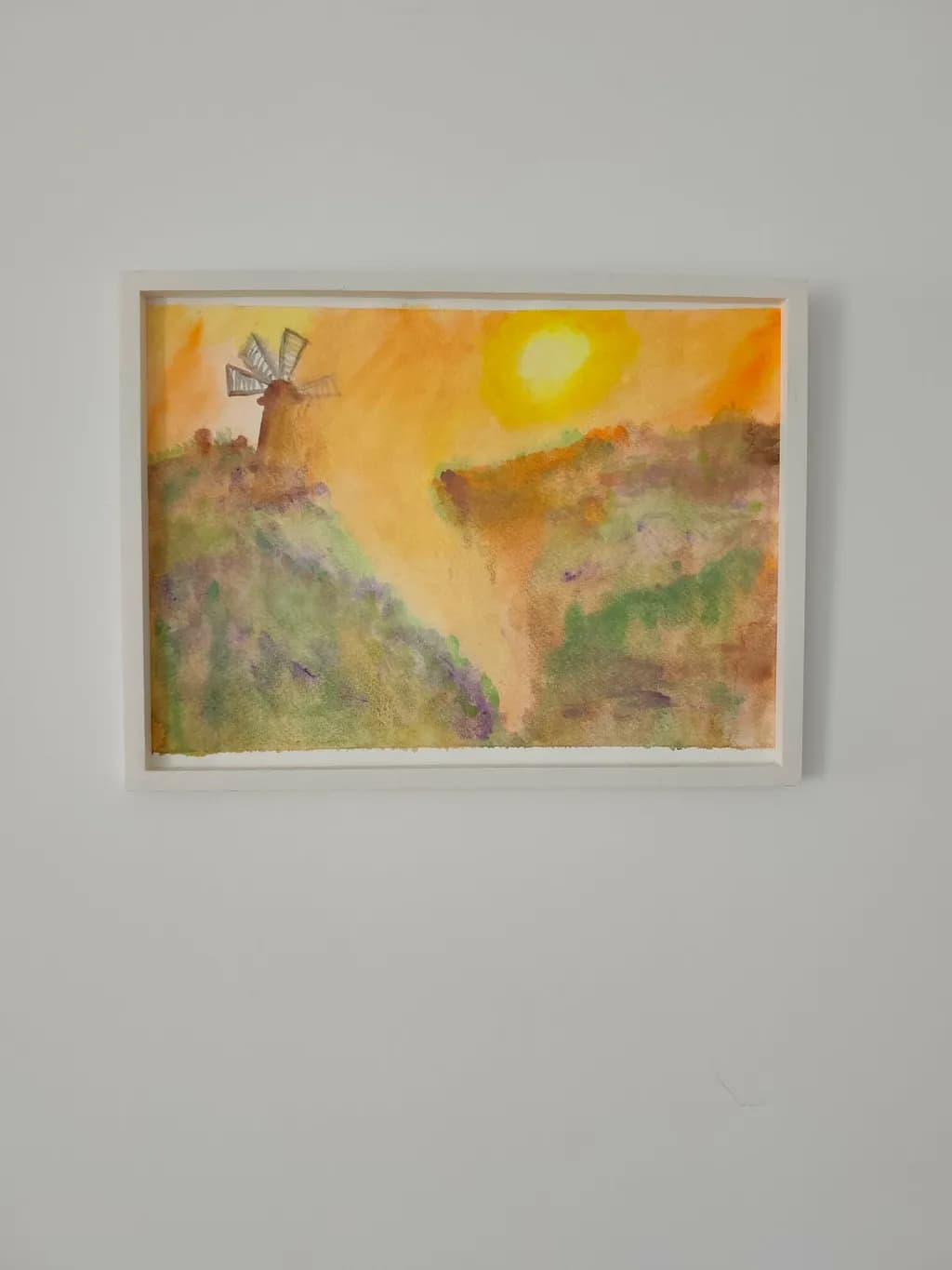 Sunlit Hilltop Windmill