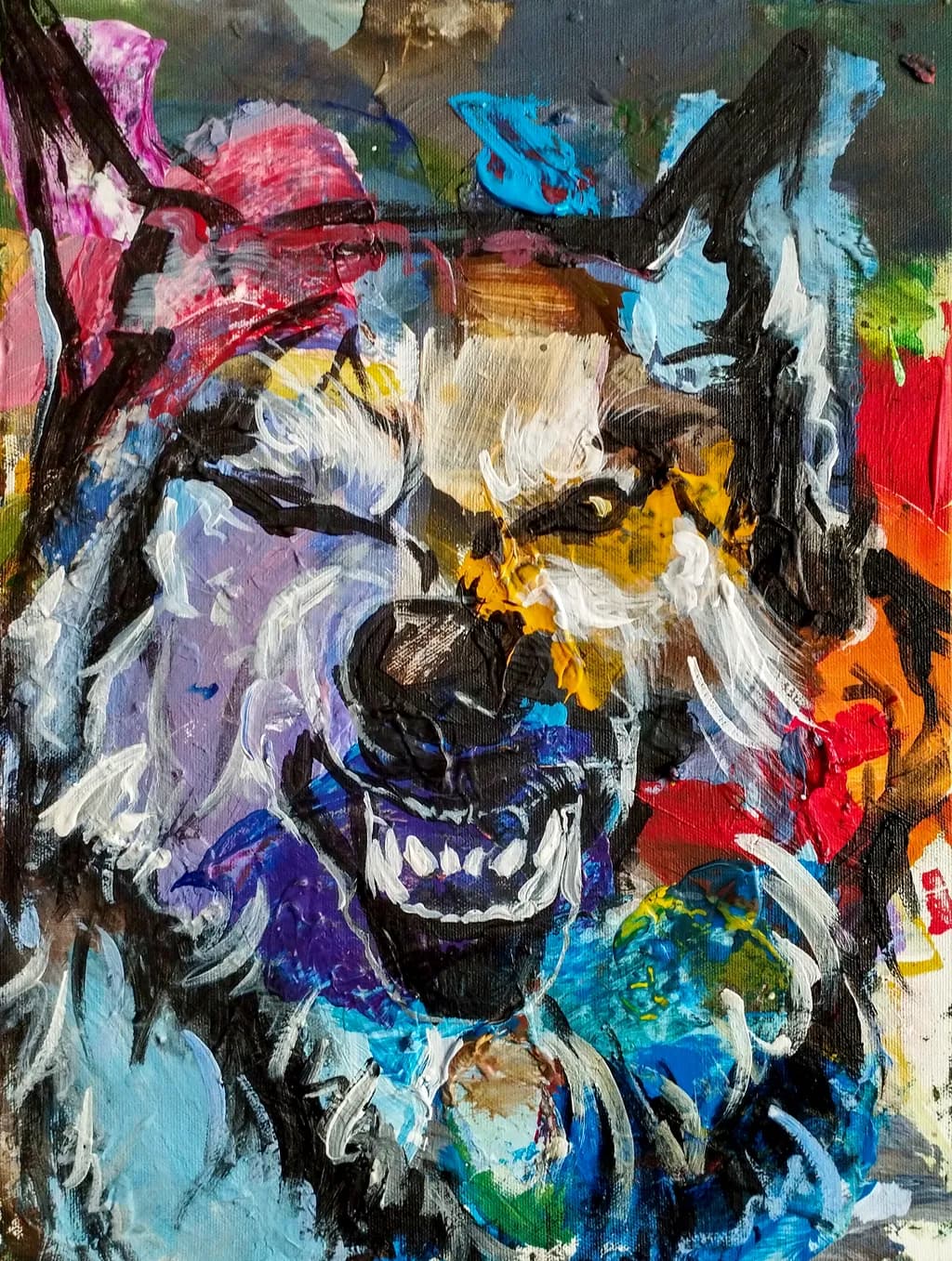 Vibrant Expressions: The Colorful Essence of the Wild Wolf