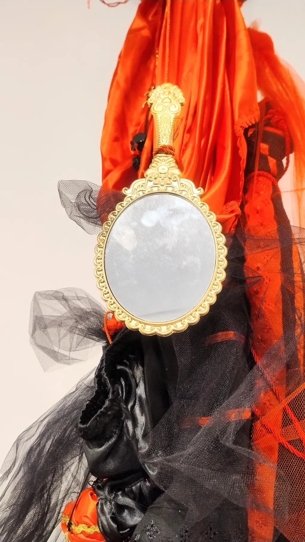 Crimson Mirror Drapery