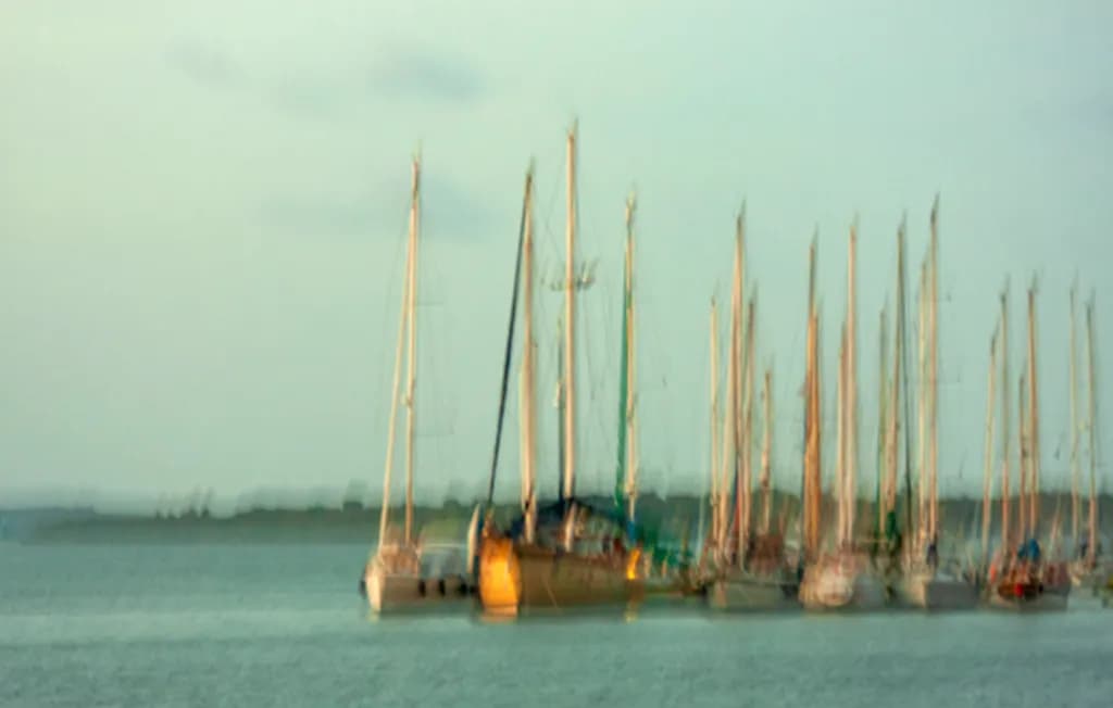 Sailboat Harbor Blur