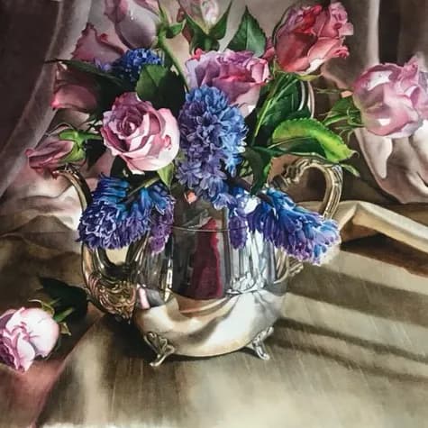 Silver and Roses