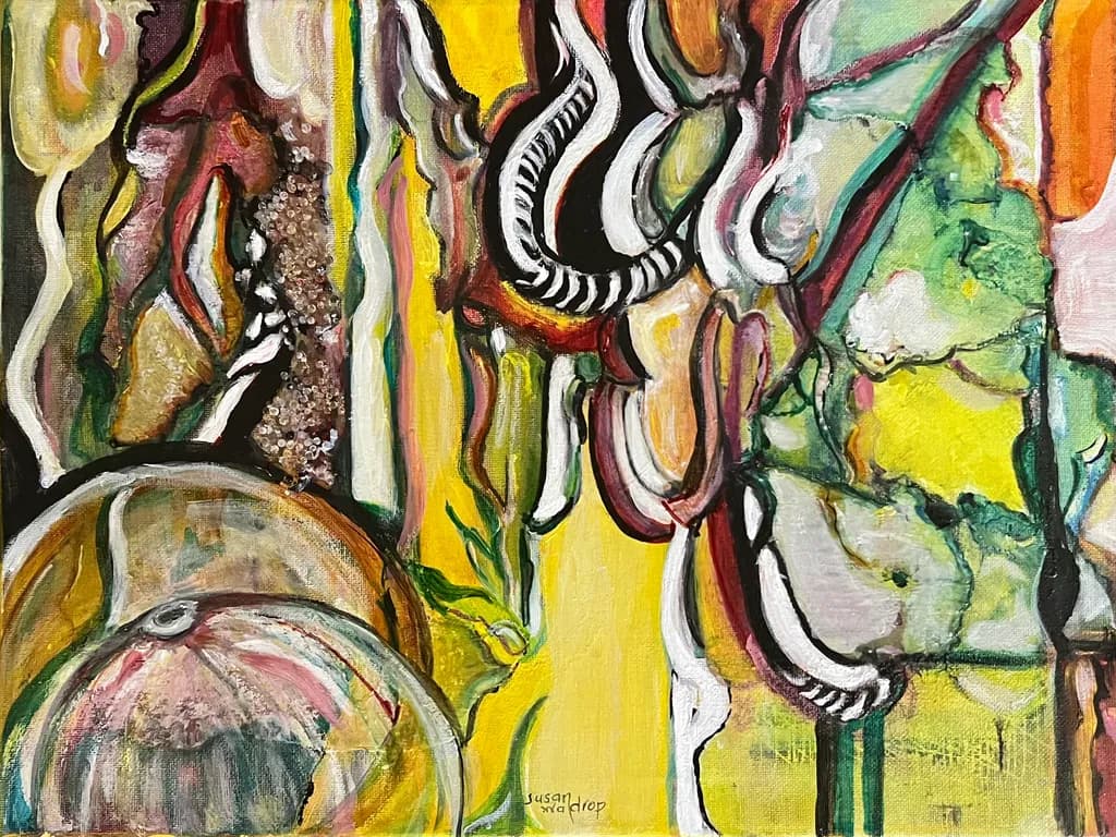 Vibrant Fluidity: An Abstract Journey Through Color and Texture