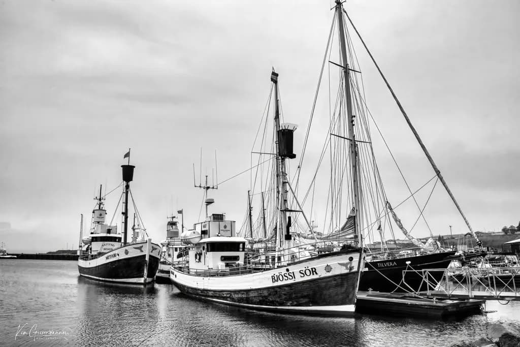 Husavik Harbor Boats