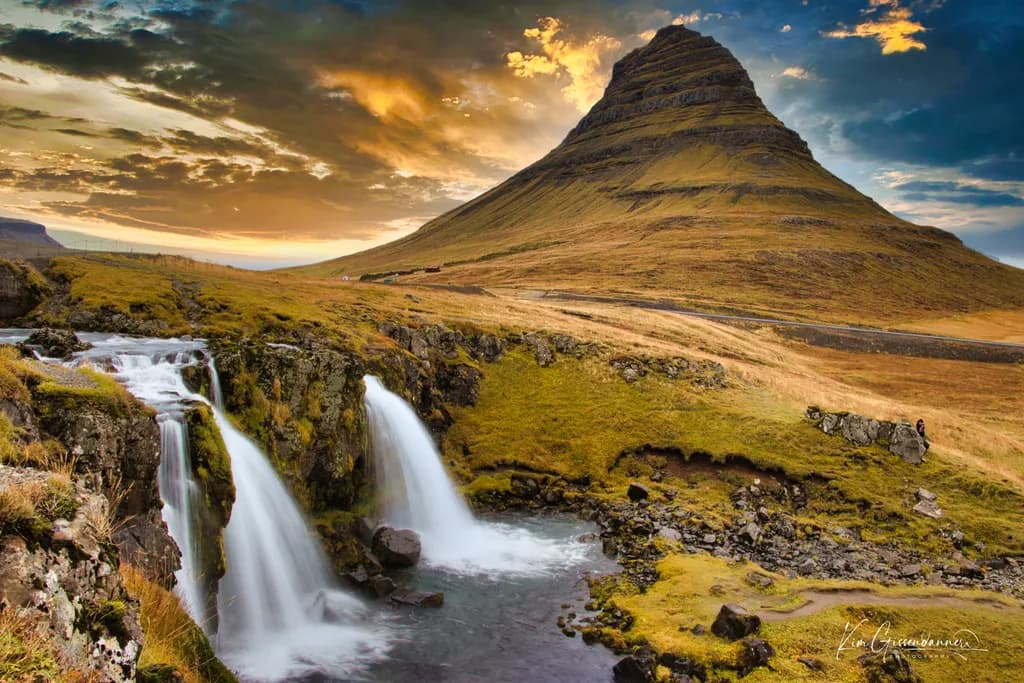 Twin Falls at Kirkjufell