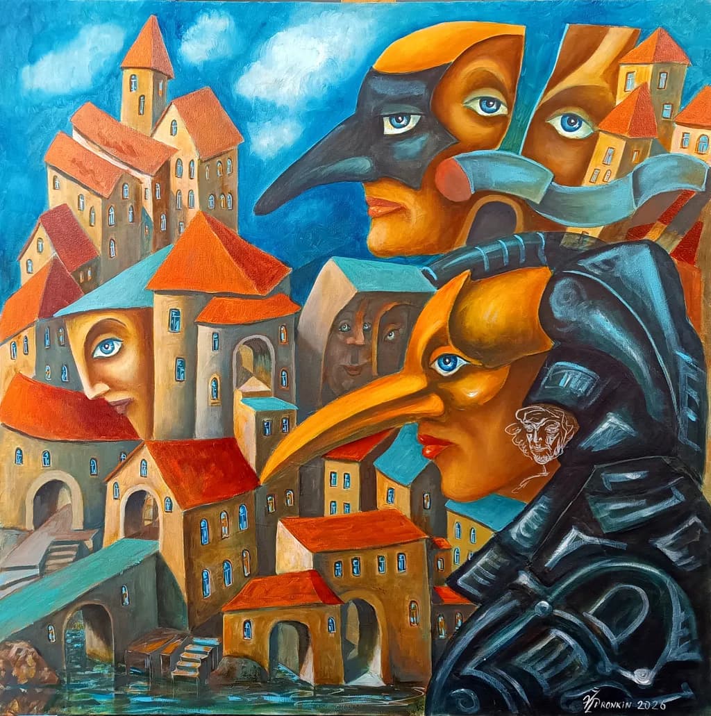 Surreal Castle Faces