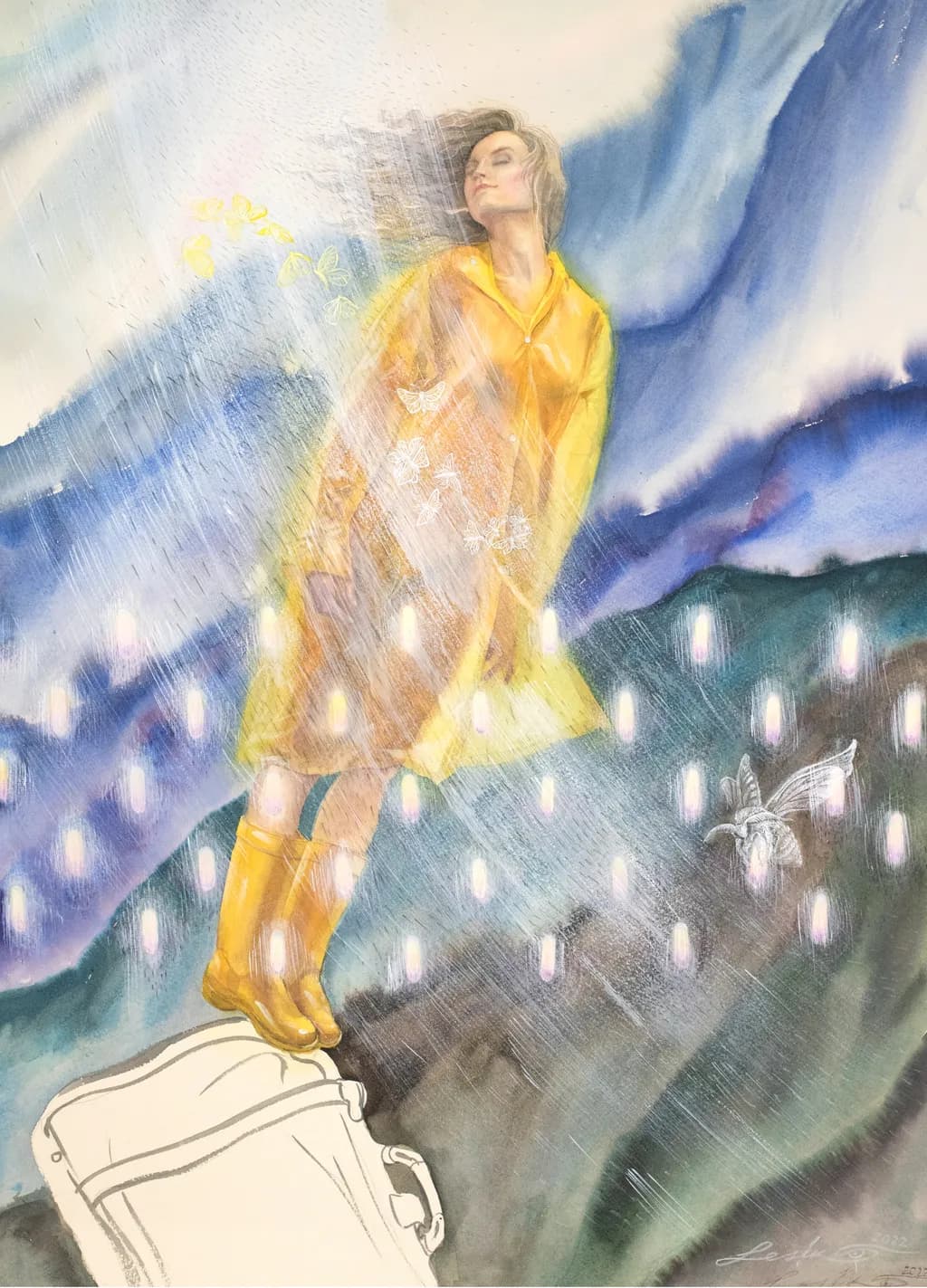 Raincoat and Butterflies