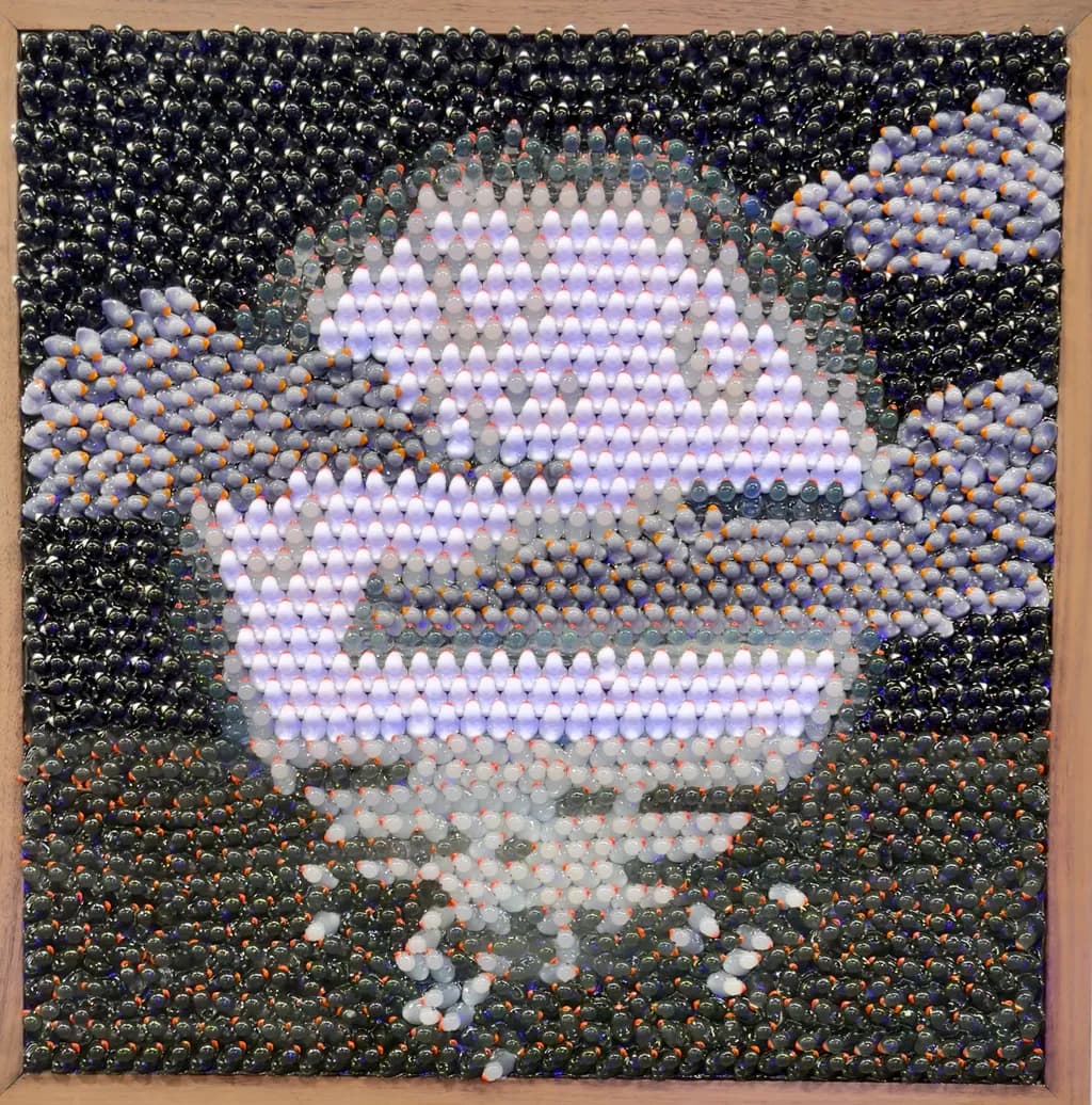 Ethereal Reflections: A Mosaic of Light and Shadow in Beads