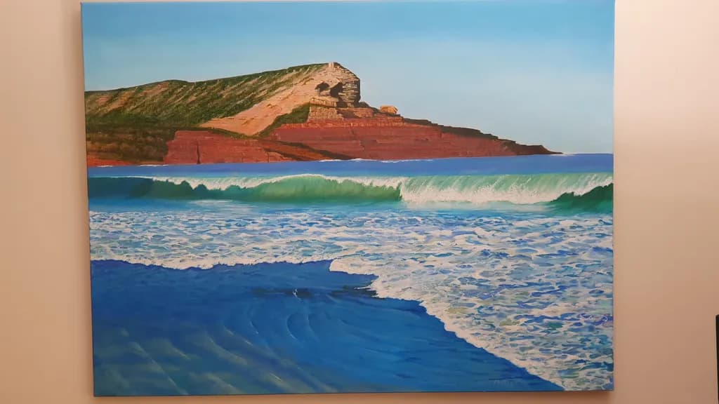 Coastal Cliff and Waves