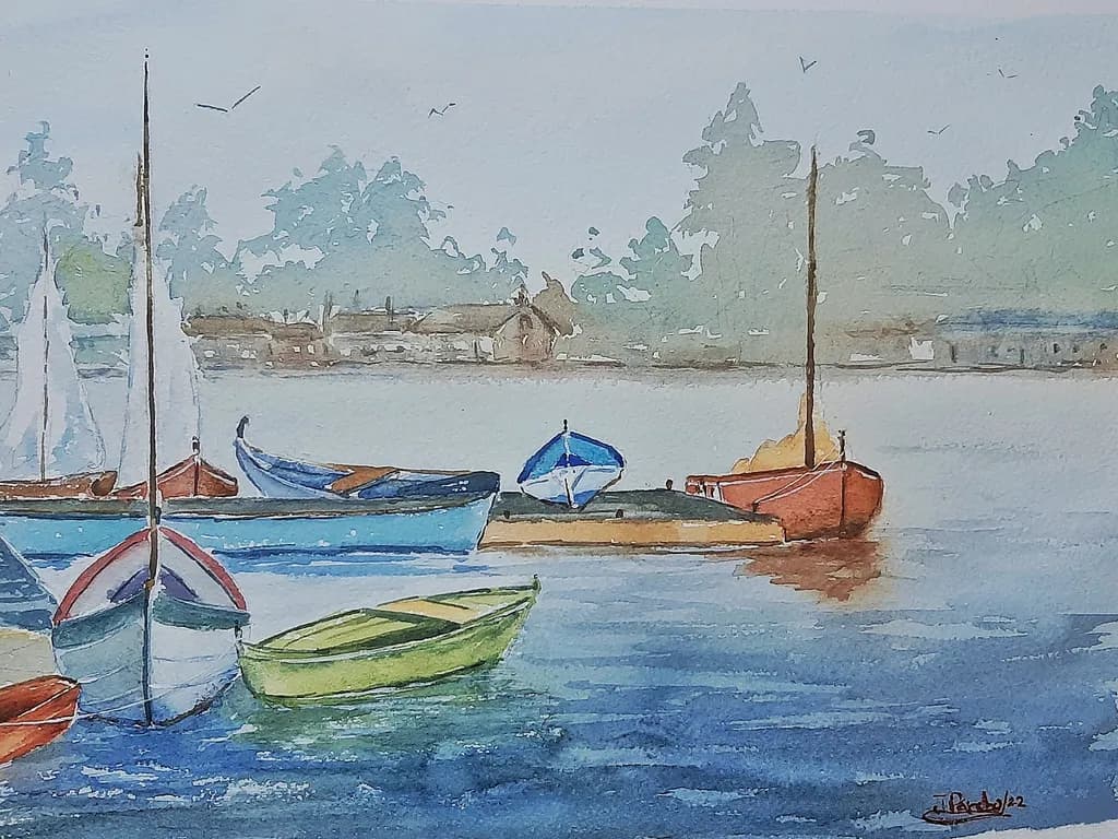 Botes on Calm Water