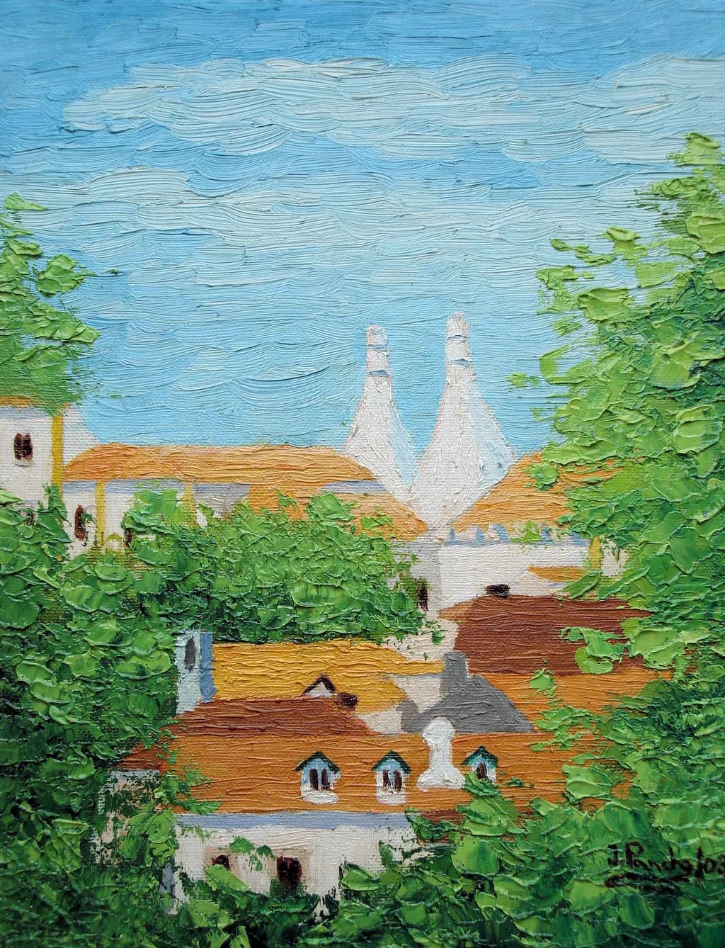 Amanhecer Tranquilo Sobre os Telhados de Sintra 2003 SOLD