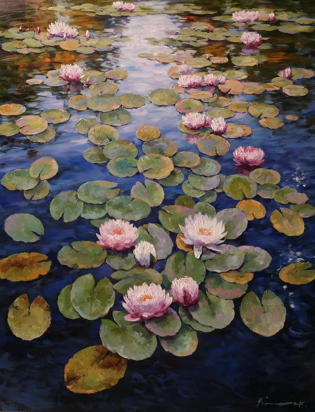 Water Lilies Reflection