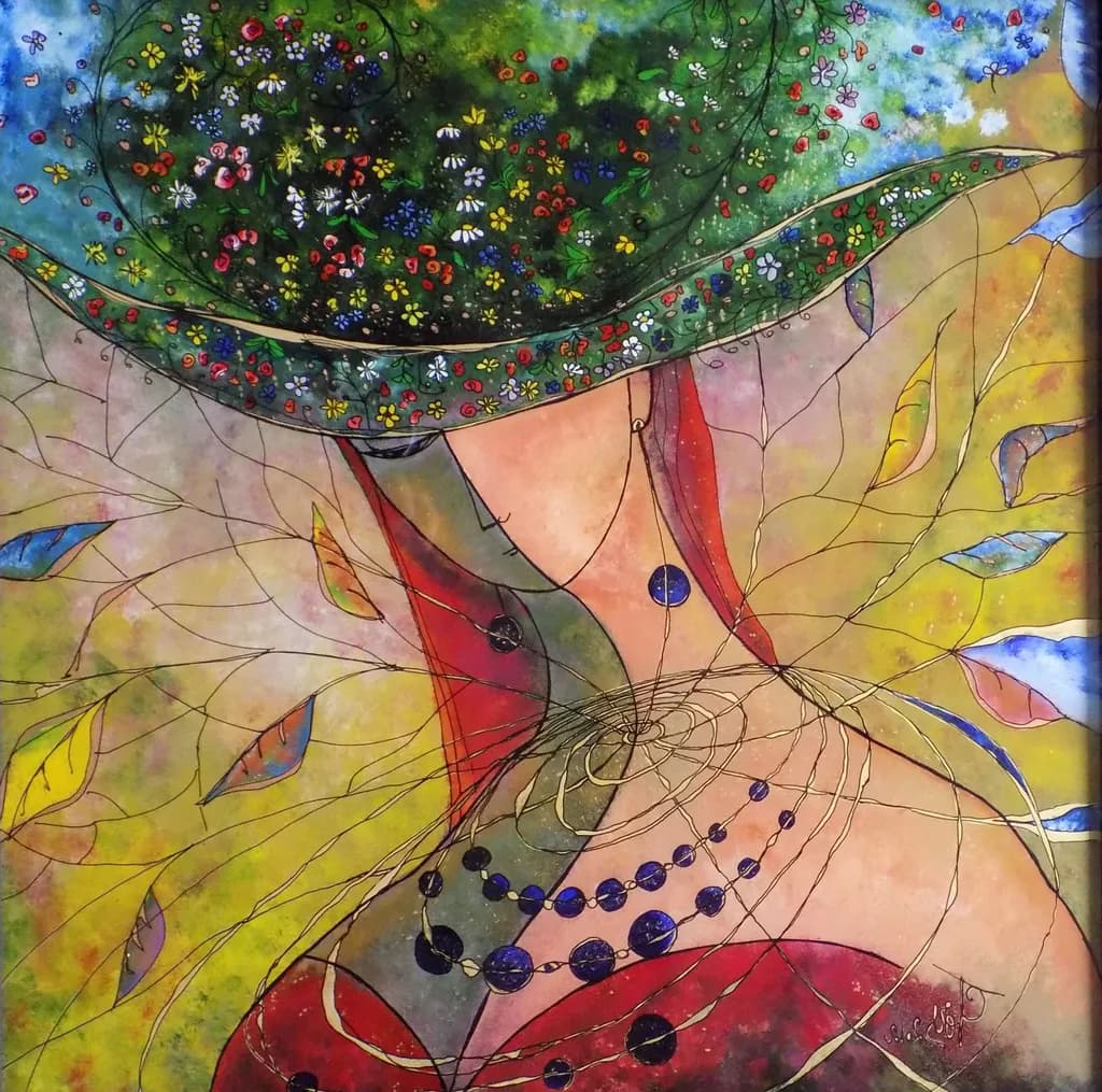 Whispers of Nature: A Vibrant Floral Journey Through Abstract Expressionism